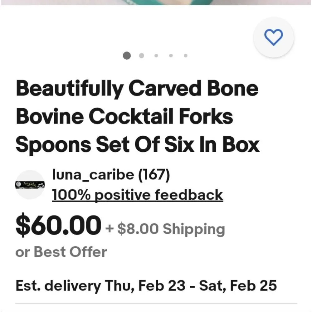 HAND CARVED Bone Vintage 3‎ Piece Set